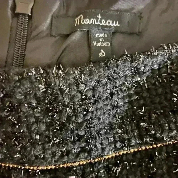 Monteau Black Metallic Tweed Gold Beaded Shorts - Picture 10 of 12